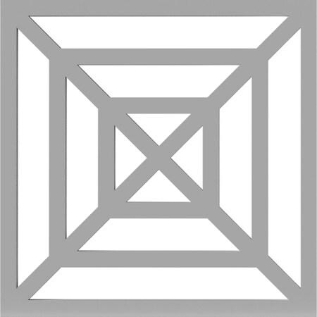 Ekena Millwork 1 1/4"D x 30"H x 30"L Decorative Railing Insert, Square Web Pattern 3 for 36" Overall Rail Height EC01X30X30DISW3